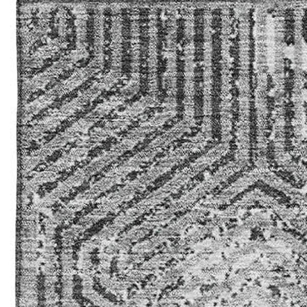 HomeRoots 10' X 14' Gray And Silver Geometric Washable Area Rug - Modern Design, UV Protection, Easy Care! 672494