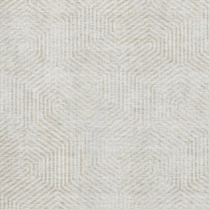 HomeRoots 10' x 14' Ivory and Beige Geometric Area Rug – Washable, UV Protected, Perfect for Homes with Pets! 672506
