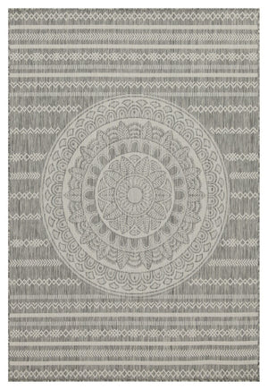 English Elm Sunshine Silver 5'3" X 7'3" Indoor/Outdoor Area Rug – Durable, Stylish, Kid & Pet-Friendly Design! B186P198905-GIGA