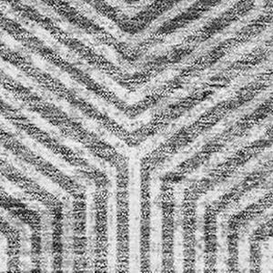 HomeRoots 10' Geometric Silver and Gray Washable Area Rug - UV Protected, Modern Design for Active Families 672530