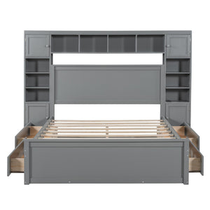 HomeRoots Gray Wood Queen Bed Frame - Modern Low-Profile Design, Durable Construction for Ultimate Comfort & Style 672550