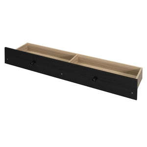 HomeRoots Espresso Wood Full Murphy Bed with USB Charging, Drawers & Sturdy Support for Small Spaces 672561