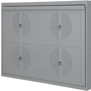 HomeRoots Gray Wood Full Murphy Bed – Stylish Space-Saving Cabinet Design for Versatile Guest Room Solutions 672563