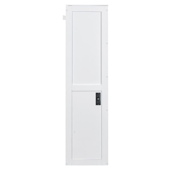 HomeRoots White Wood Full Murphy Bed – Elegant Space-Saving Solution for Guest Rooms, Studios & Home Offices 672564