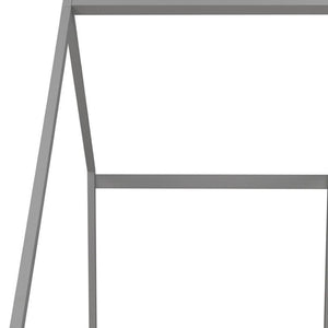 HomeRoots Gray Wood Twin Bed Frame – Modern Platform Design, Durable Support, Ideal for Small Spaces & Guests 672567