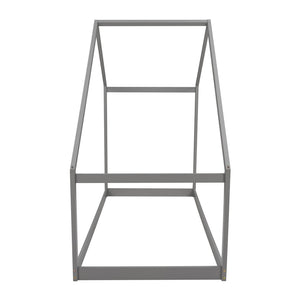 HomeRoots Gray Wood Twin Bed Frame – Modern Platform Design, Durable Support, Ideal for Small Spaces & Guests 672567