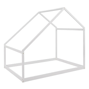 HomeRoots White Wood Full Bed Frame - Modern Design, Durable Support & Elegant Aesthetic for Cozy Bedrooms 672570