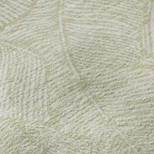 HomeRoots 8' Artichoke Green & Ivory Floral Round Rug - Washable, UV-Protected & Stain-Resistant for Versatile Style 672578