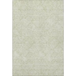 HomeRoots 9' X 12' Artichoke Green Floral Area Rug – Washable, UV-Protected, Stain-Resistant Beauty for Homes 672580