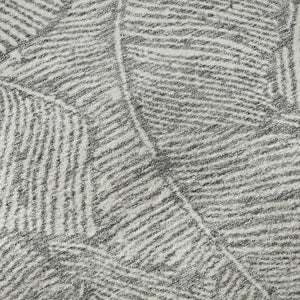HomeRoots 9' X 12' Gray and Ivory Floral Area Rug - Washable, UV Protected, Stain-Resistant for Family Spaces 672604