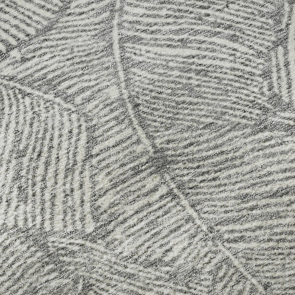 HomeRoots 9' X 12' Gray and Ivory Floral Area Rug - Washable, UV Protected, Stain-Resistant for Family Spaces 672604