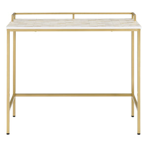 OSP Home Furnishings Brighton Console Table Mosaic/Gold