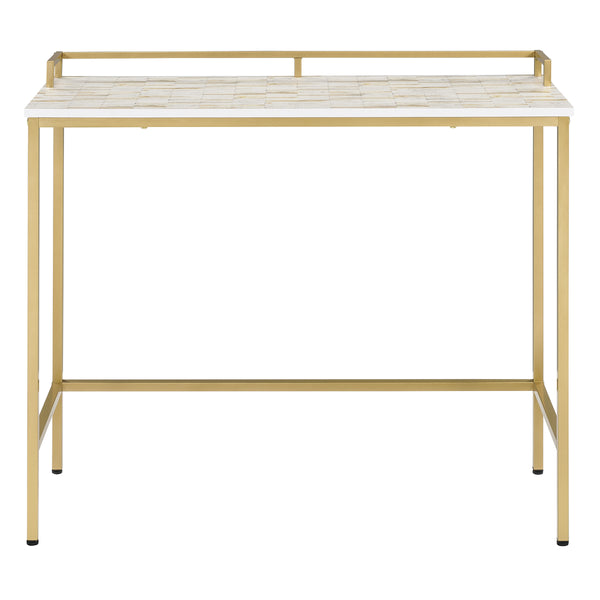 OSP Home Furnishings Brighton Console Table Mosaic/Gold