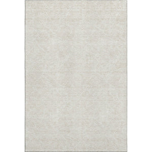 HomeRoots 9' X 12' Elegant Ivory & Beige Floral Area Rug - Washable, UV Protected, Durable for High-Traffic Areas 672616