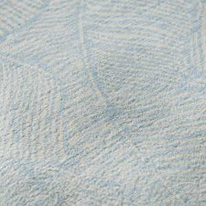 HomeRoots 8' Sky Blue Floral Washable Round Rug - Durable, Stain-Resistant, UV Protected for Home Elegance 672638