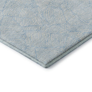 HomeRoots 8' X 10' Sky Blue & Ivory Floral Area Rug - Washable, UV Protected, Stain Resistant for Busy Homes 672639