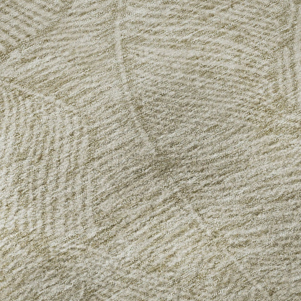 HomeRoots 8' Taupe and Beige Floral Round Rug - Washable, UV-Protected, Durable & Stain-Resistant Design! 672644