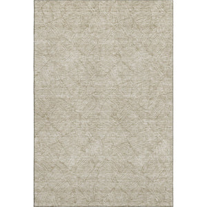 HomeRoots 10' X 14' Taupe and Beige Floral Area Rug - Durable, Washable, UV Protected for Stylish Living Spaces 672647