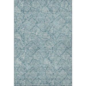 HomeRoots 8' X 10' Teal and Ivory Floral Area Rug – Washable, UV-Protected, Durable & Stylish for Any Space! 672651