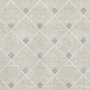 HomeRoots 5' X 8' Beige And Tan Abstract Geometric Washable Area Rug - Stain Resistant & UV Protected Design 672655