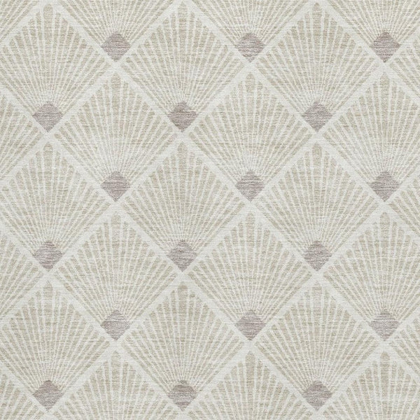 HomeRoots 8' X 10' Beige and Tan Abstract Area Rug with UV Protection - Durable, Washable, and Stylish Focal Point 672657