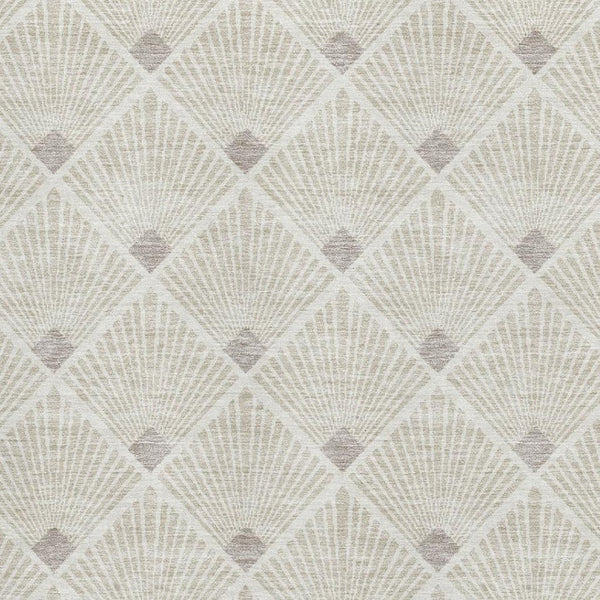 HomeRoots 10' Stylish Beige & Tan Abstract Geometric Area Rug – Washable, UV Protected, Stain-Resistant Design! 672659