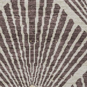 HomeRoots 8' Chocolate and Beige Round Rug - Stylish Geometric Design, Washable, UV Protected, and Pet-Friendly 672674