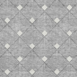 HomeRoots 10' X 14' Modern Gray and Ivory Abstract Geometric Area Rug - Washable, UV-Protected, Durable Design 672683