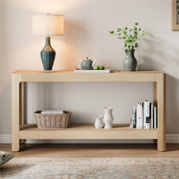 English Elm Christopher Knight Home® - Mirod Modern Farmhouse Console Table - Elegant Minimalist Design With Premium Wood Veneer Finish P1 N760P281362N-GIGA