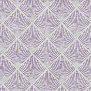 HomeRoots 10' X 14' Abstract Geometric Lavender & Ivory Area Rug - Washable, UV-Protected, Durable Design! 672701