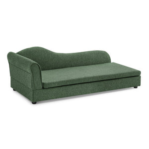English Elm Oversized Linen Pet Sofa with Wave Backrest for Large Dogs in Modern Living Rooms W487P430330