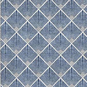 HomeRoots 10' Navy Blue & Ivory Abstract Geometric Area Rug – Washable, UV-Protected, Durable & Stylish Centerpiece 672707