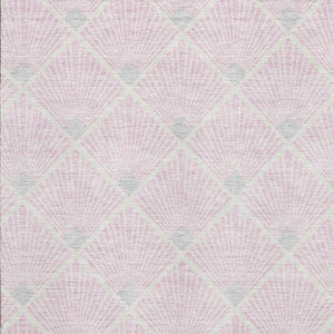 HomeRoots 5' X 8' Pink and Ivory Abstract Geometric Area Rug - Washable, UV Protected, Soft, and Stylish! 672715