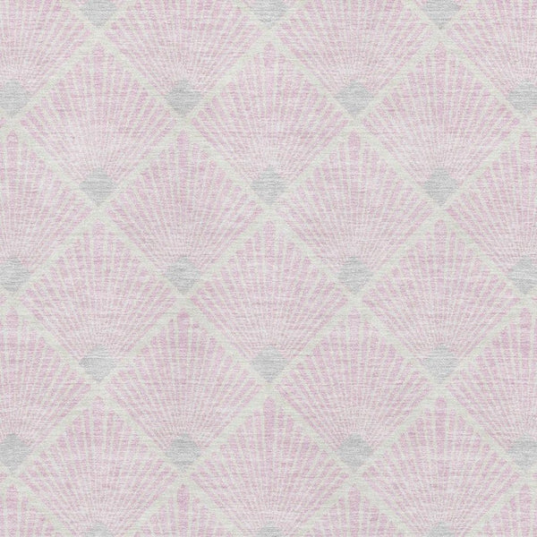 HomeRoots 9' X 12' Pink And Ivory Abstract Area Rug - Durable, Washable, UV-Protected for Modern Living Spaces 672718