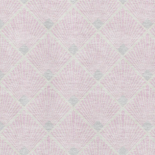 HomeRoots 10' X 14' Pink And Ivory Abstract Geometric Area Rug - Washable, UV Protected, Stain Resistant Design 672719