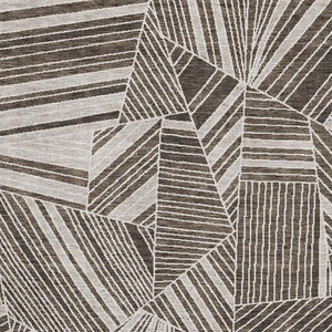HomeRoots 8' X 10' Brown and Beige Geometric Area Rug – Washable, Stain-Resistant, UV Protected for Modern Spaces 672747