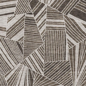 HomeRoots 9' X 12' Brown and Beige Geometric Area Rug - Washable, UV-Protected, Ideal for High-Traffic Spaces 672748