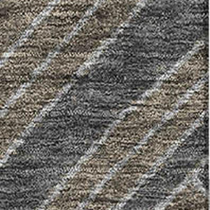 HomeRoots 8' X 10' Coffee and Gray Geometric Washable Area Rug with Stain Resistance and UV Protection 672777