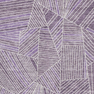HomeRoots 9' X 12' Purple And Ivory Geometric Area Rug – Washable, UV-Protected & Perfect for Busy Homes! 672784