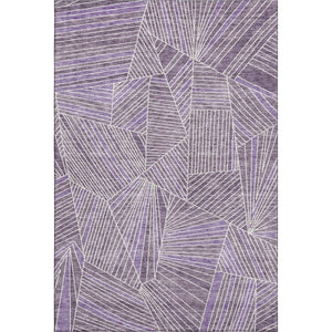 HomeRoots 10' X 14' Purple & Ivory Geometric Washable Area Rug – Durable, Stain-Resistant & UV Protected Design 672785