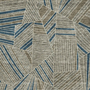 HomeRoots 10' X 14' Taupe & Beige Geometric Area Rug – Durable, Washable, UV-Protected for Modern Homes 672791