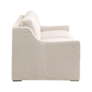 Essentials for Living Colin Outdoor Slipcover Sofa Accoya Wood Frame Uv Resistant Ivory Cushions 6728-3.HIVO