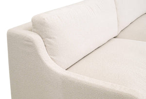 Essentials for Living Colin Outdoor Slipcover Sofa Accoya Wood Frame Uv Resistant Ivory Cushions 6728-3.HIVO