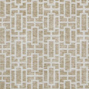 HomeRoots 9' X 12' Washable Beige and Ivory Geometric Area Rug – UV Protected, Perfect for Busy Homes! 672808