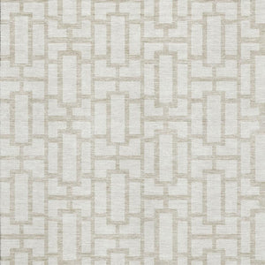HomeRoots 10' X 14' Ivory And Beige Geometric Area Rug – Washable, Stain Resistant, UV Protected for Style & Comfort 672833