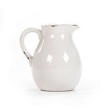 6728 Distressed Crackle White Pitcher