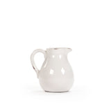 Distressed Crackle White Pitcher (6728S A369) Zentique