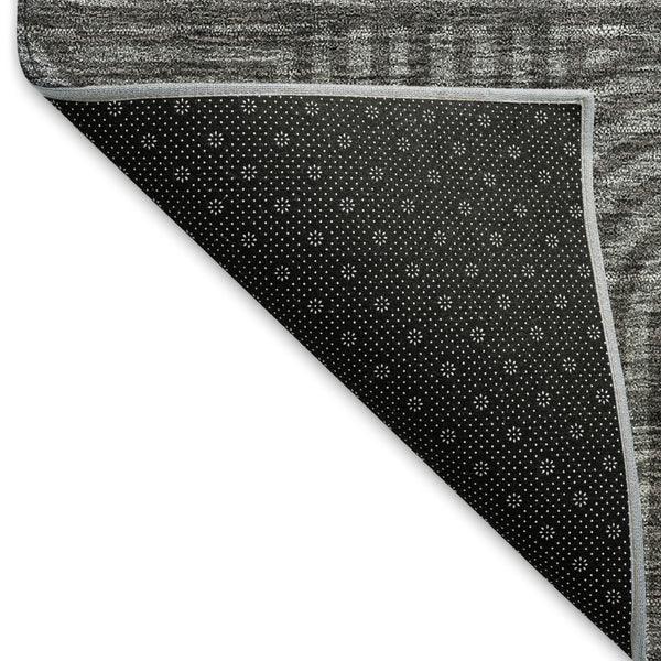 HomeRoots 9' X 12' Charcoal & Ivory Abstract Geometric Area Rug - Washable, UV-Protected, Durable & Stylish! 672904