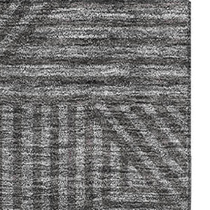 HomeRoots 10' Charcoal and Ivory Abstract Geometric Area Rug - Washable, Stain Resistant, UV Protected Style 672905