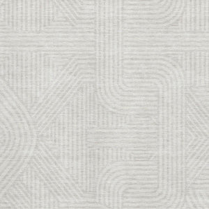 HomeRoots 5' X 8' Versatile Ivory and Beige Abstract Geometric Area Rug - Washable with UV Protection Features! 672919